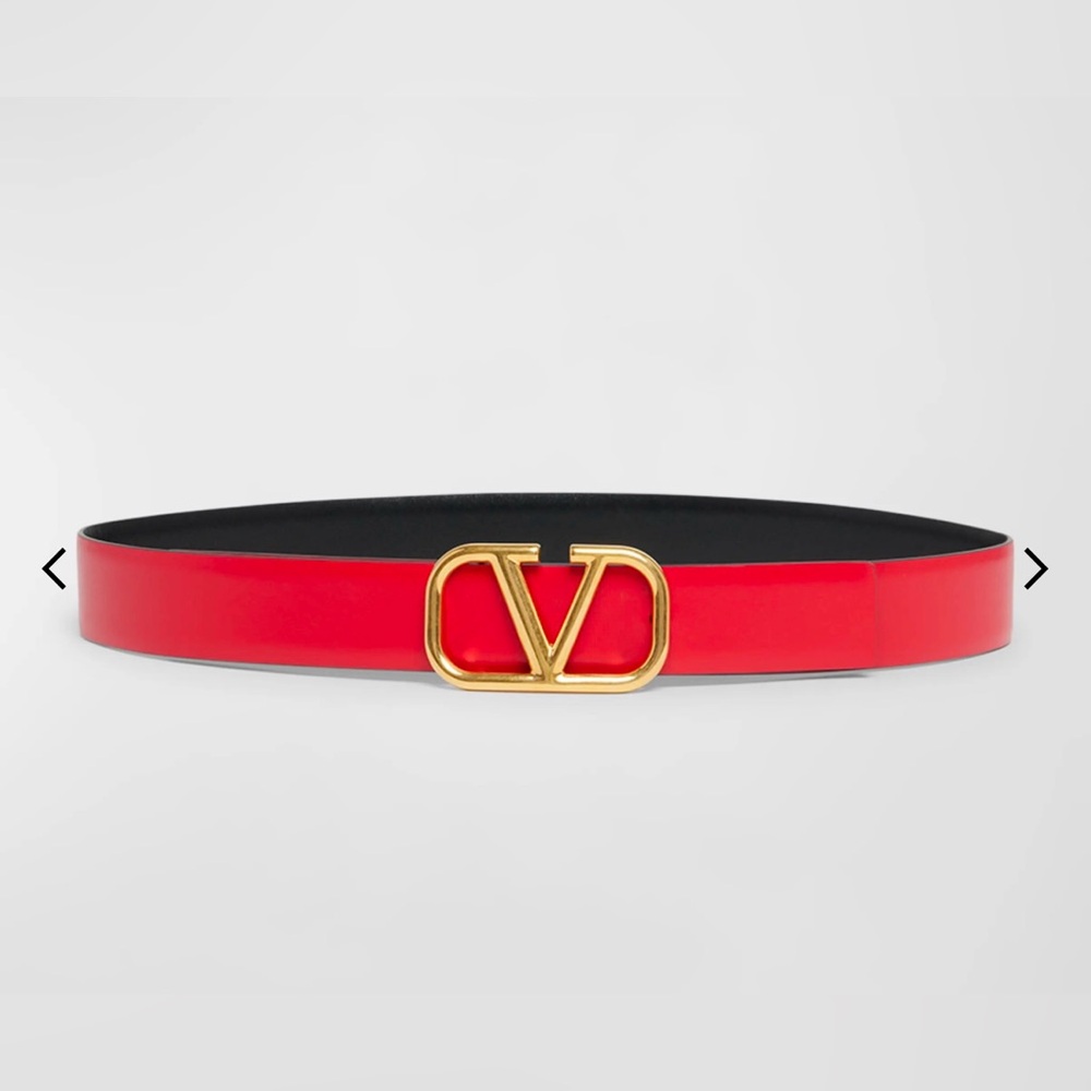 Valentino V-Logo Signature Reversible Leather H30 Belt